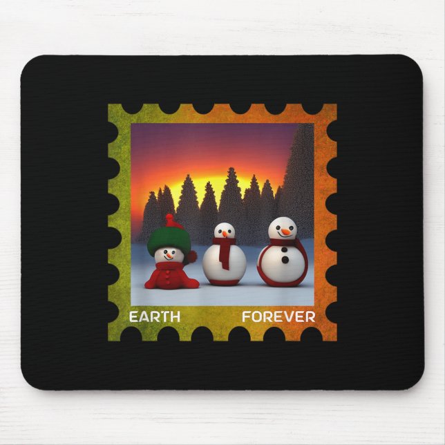 Earth Forever Environmental Protection Stamp Sunse Mouse Pad (Front)