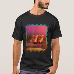 Earth Forever Environmental Protection Stamp Sunse T-Shirt