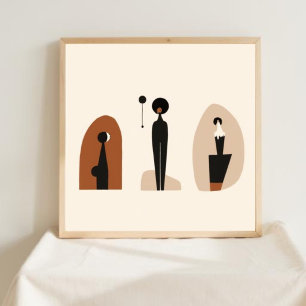 Earth & Form – Minimalist Botanical Art  Poster