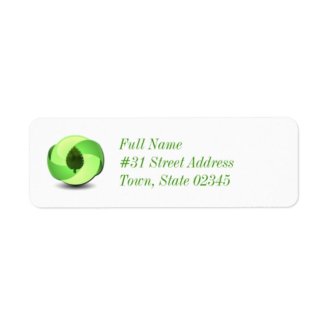 Earth Friendly Return Address Label (Front)
