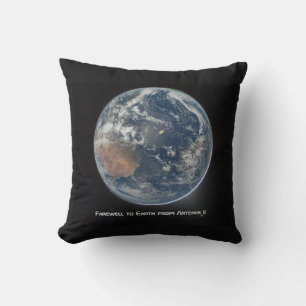 Earth From Artemis II Cushion