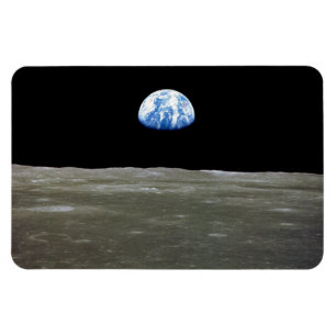 Earth from Moon in Black Space: Earthrise Magnet