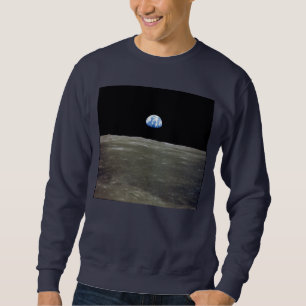 Earth from Moon in Black Space: Earthrise Sweatshirt