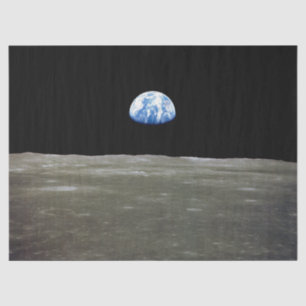 Earth from Moon in Black Space: Earthrise Tissue Paper