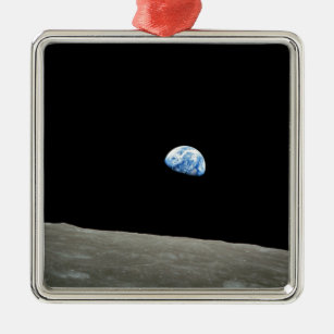 earth from moon space universe metal tree decoration