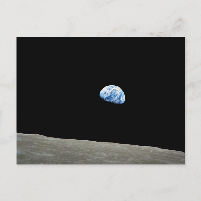 earth from moon space universe postcard (Front)