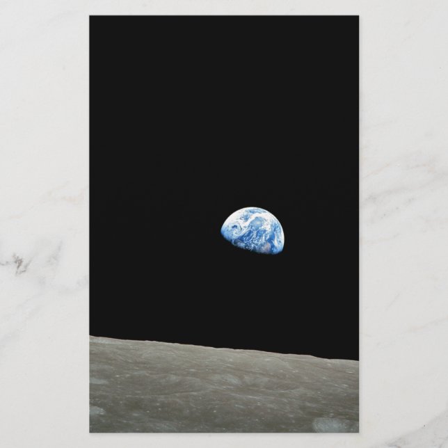 earth from moon space universe stationery (Front)