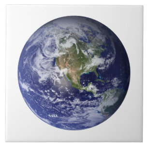 Earth from Space, Blue Marble by NASA Ceramic Tile
