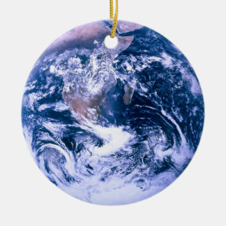 Earth From Space Blue Marble Ceramic Tree Decoration