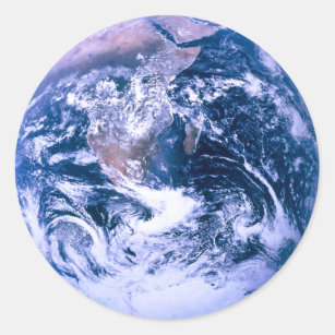 Earth From Space Blue Marble Classic Round Sticker