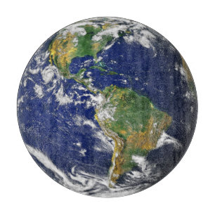 EARTH FROM SPACE Custom Glass Cutting Board