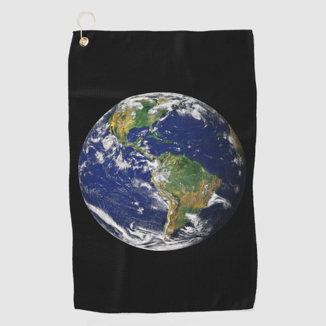 EARTH FROM SPACE Custom Golf Towel (Front)