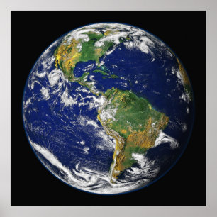 EARTH FROM SPACE Custom Wall Art Archival Poster