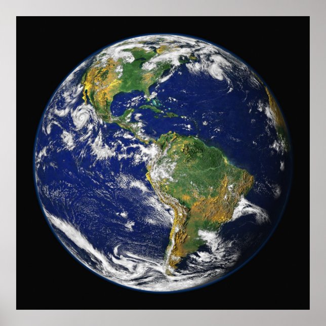 EARTH FROM SPACE Custom Wall Art Semi-Gloss Poster (Front)