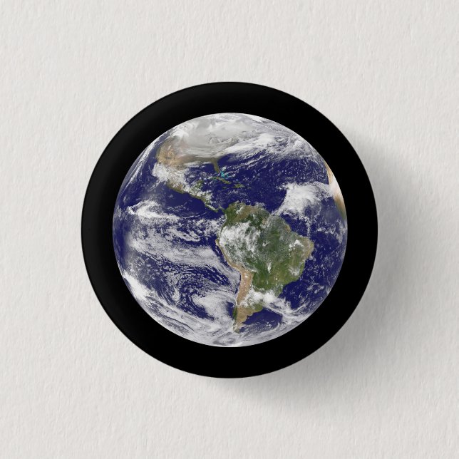 Earth from Space Photographic Round Globe 3 Cm Round Badge (Front)