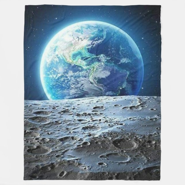 EARTH from the MOON Fleece Blanket (Front)