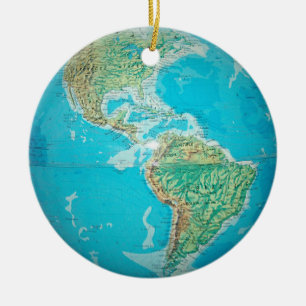 Earth Globe 1 & 2 Ceramic Tree Decoration