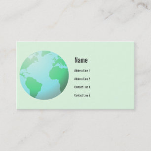 Earth Globe Business Card