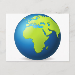 Earth Globe Europe Africa - Emoji Postcard