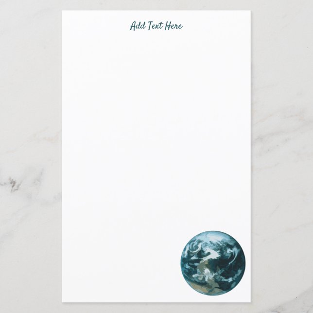 Earth Globe Paper Sheet (Front)