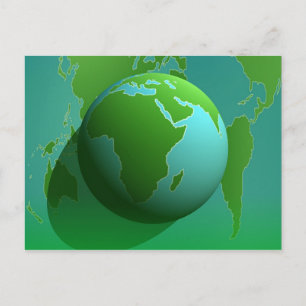 Earth Globe Postcard