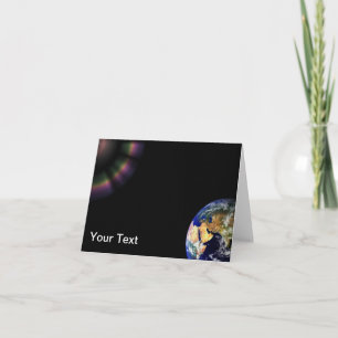 Earth Globe Space Card