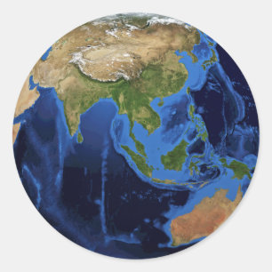 Earth globe stickers