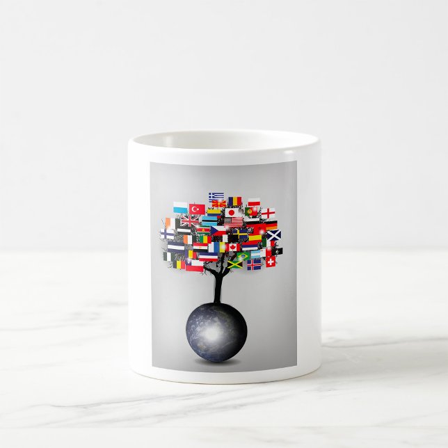 Earth Globe With Tree Flags Mug (Creator Uploaded)