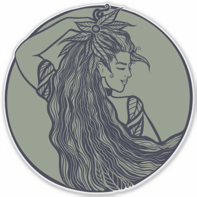 Earth Goddess Green Witch Pagan Druid Witches      (Front)