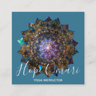 Earth Goddess Mandala  Square Business Card