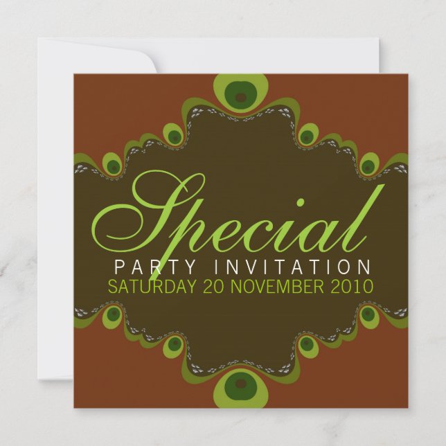 Earth Goddess Special Birthday Party Invitations (Front)