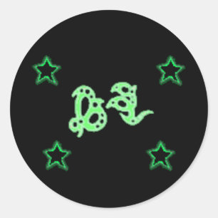 EARTH GODRUNE Stars Classic Round Sticker