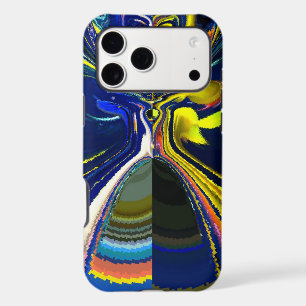 Earth Gold and Cool Blue Fluid Abstract Art Print
