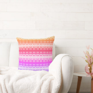 Earth Grid Rainbow Cushion