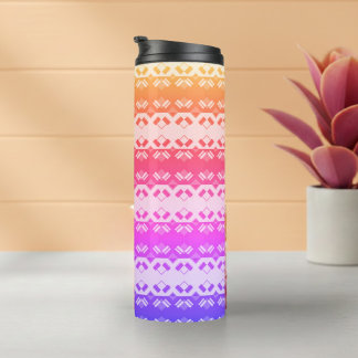 Earth Grid Rainbow Summer Thermal Tumbler