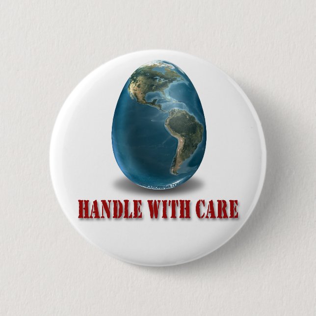 Earth Handle with Care Button (Front)