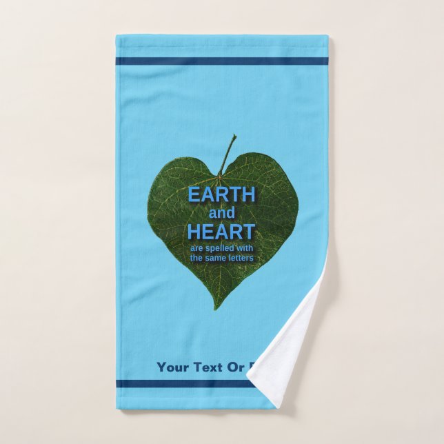 Earth - Heart Anagram Hand Towel (Hand Towel)