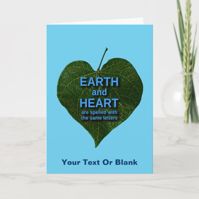 Earth - Heart Anagram Holiday Card (Front)