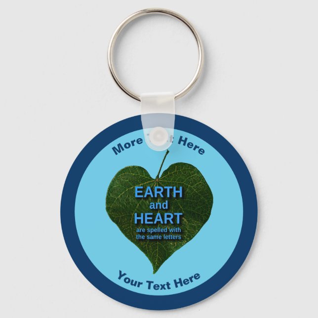 Earth - Heart Anagram Key Ring (Front)