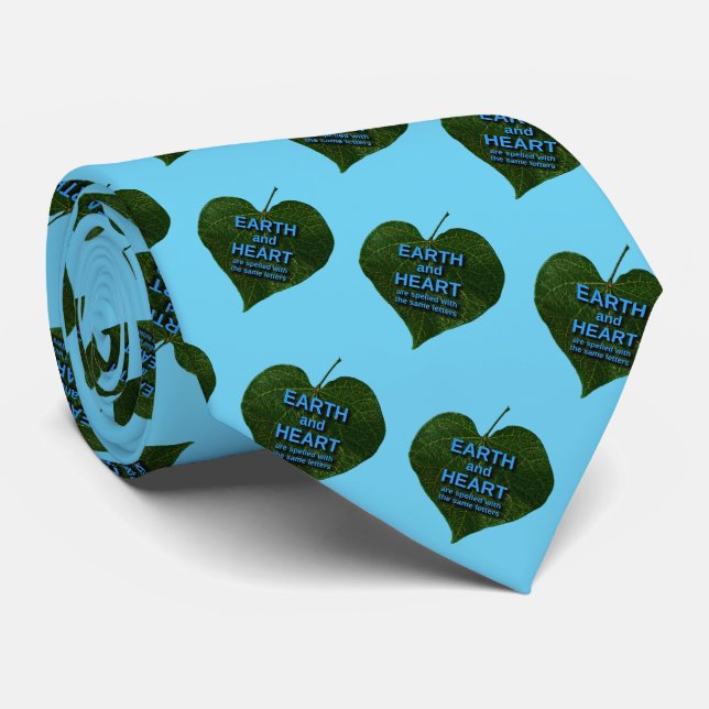 Earth - Heart Anagram Tie (Rolled)