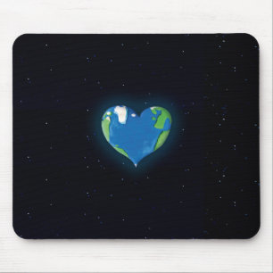 earth heart mousepad