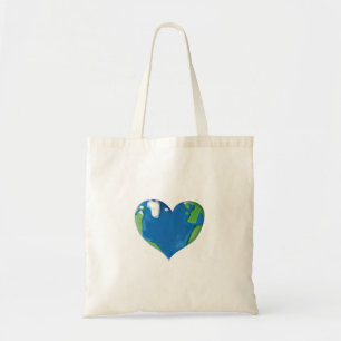 earth heart tote bag