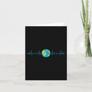 Earth Heartbeat Funny Earth’s Day Save Our Planet Card