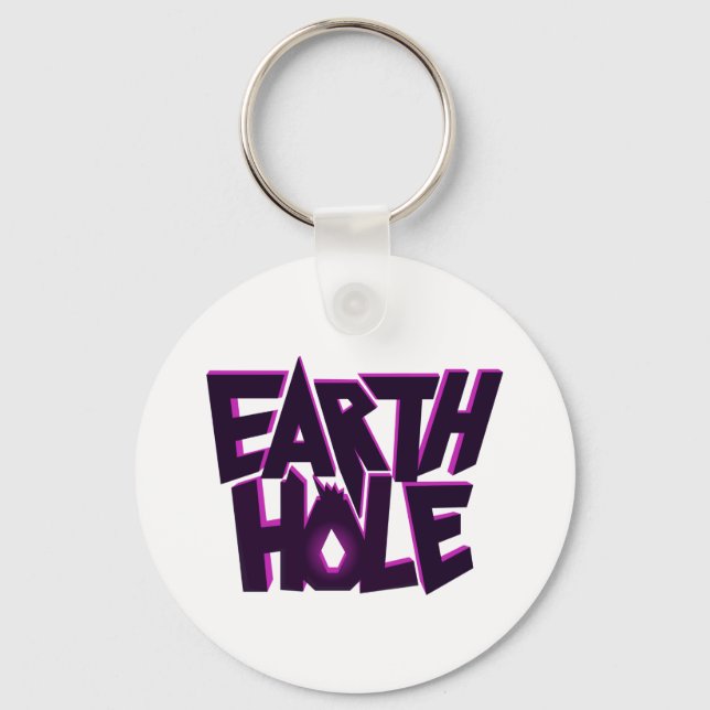 Earth Hole Button Keychain (Front)