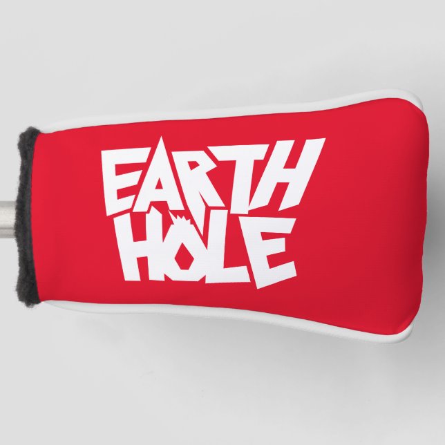 Earth Hole golf head cover Red (Front)