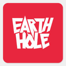 Earth Hole sticker Red