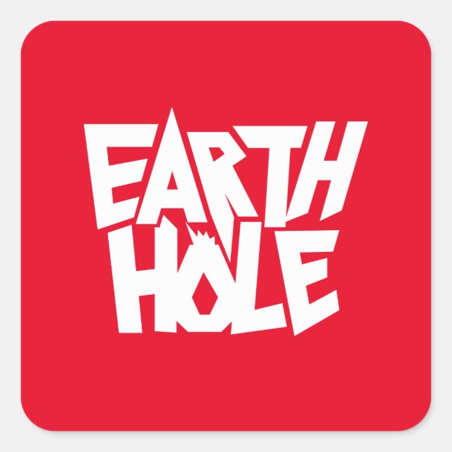Earth Hole sticker Red (Front)