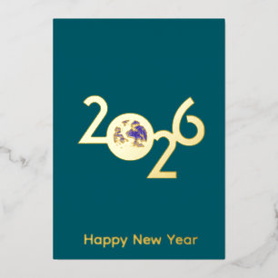 Earth in 2026  - minimalist design New Years Card