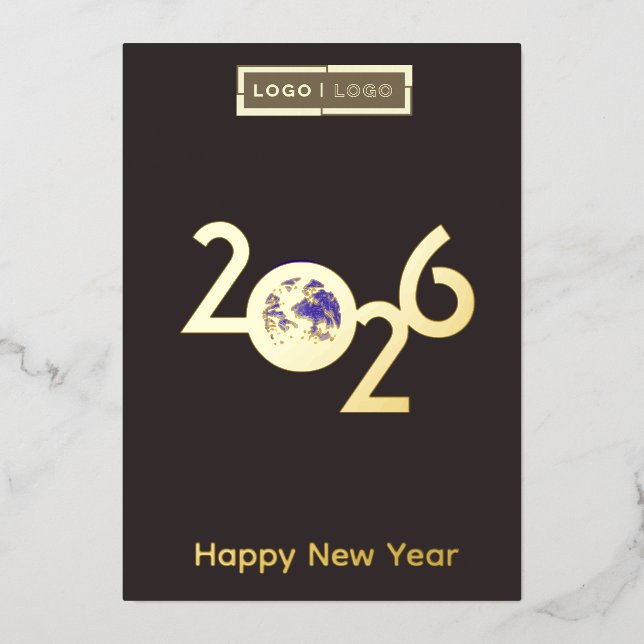 Earth in 2026  - Professional New Year Card no bg (Front)