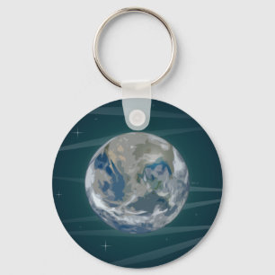 Earth In Space Key Ring